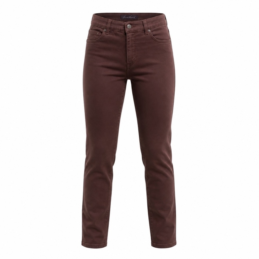 Gloria Vanderbilt Amanda High Rise Straight Leg Jeans Plum Burgundy Womens 6 Avg